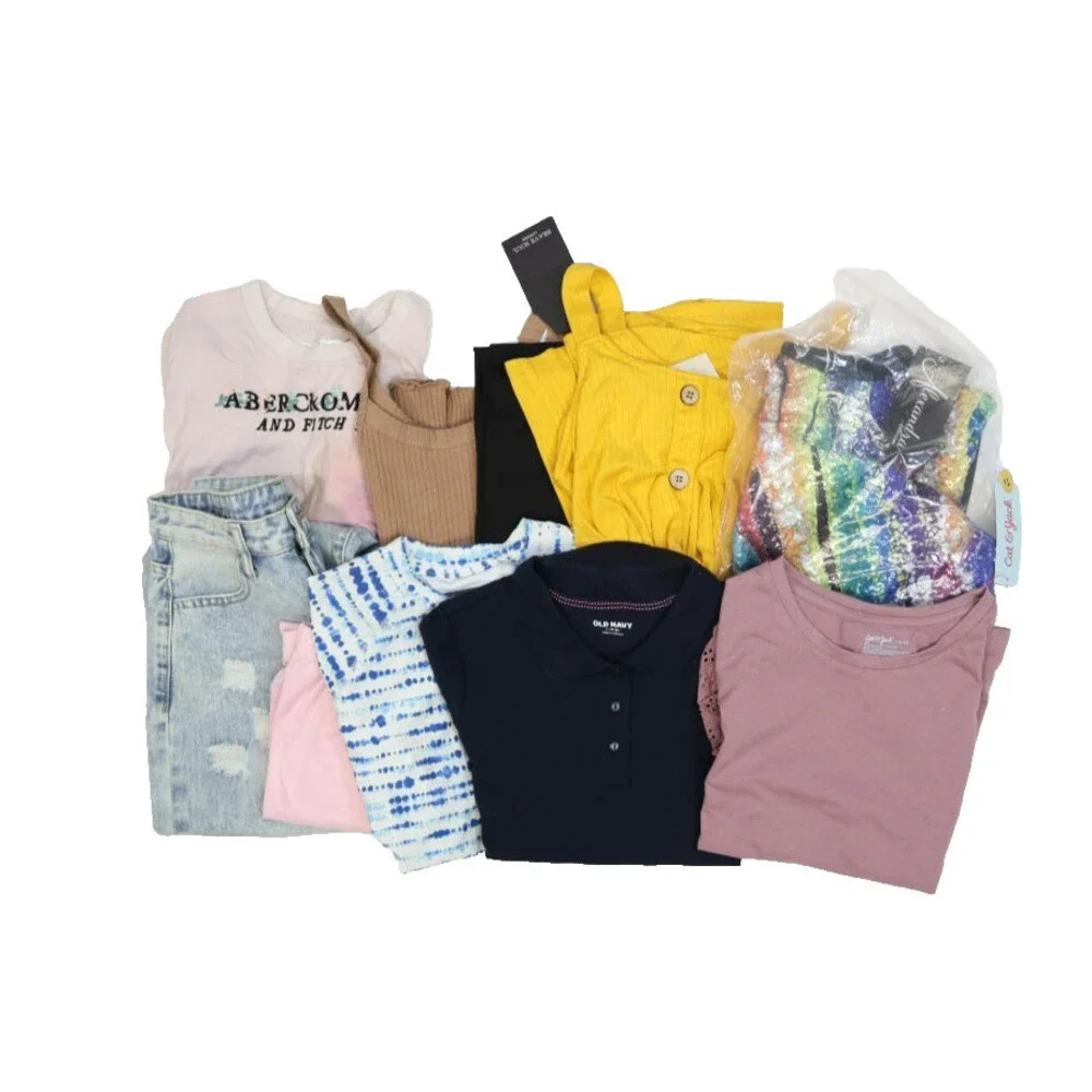 Wholesale Bulk Lot Of 10 Girls Size Large 10/12 Mixed Season Tops Bottoms